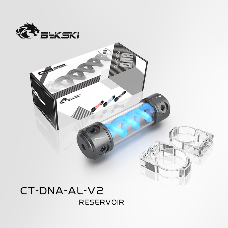 Bykski CT-DNA-AL-V2  DNA cylindrical water tank 190MM Aluminum gun color box cover
