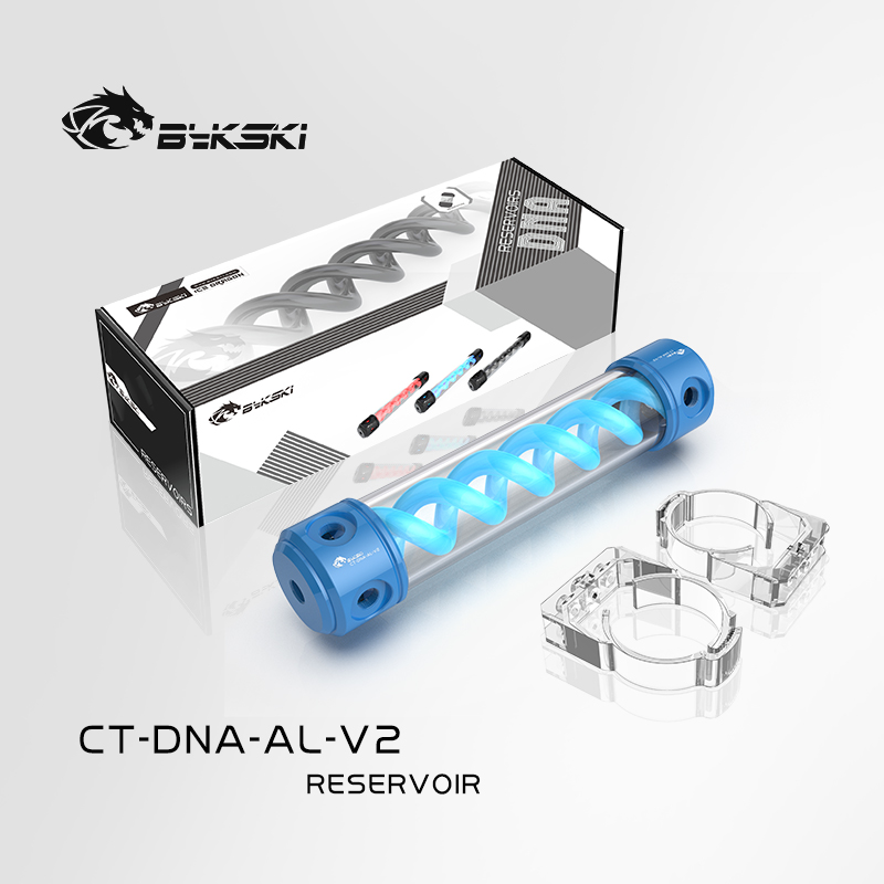 Bykski CT-DNA-AL-V2 Aluminum alloy solid color Water-cooled T virus DNA cylindrical water tank 260MM