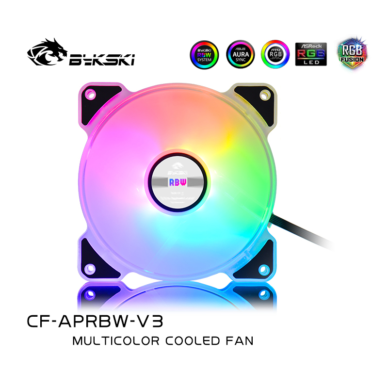 Bykski CF-APRBW-V3 LED glare chassis silent fan 12cm