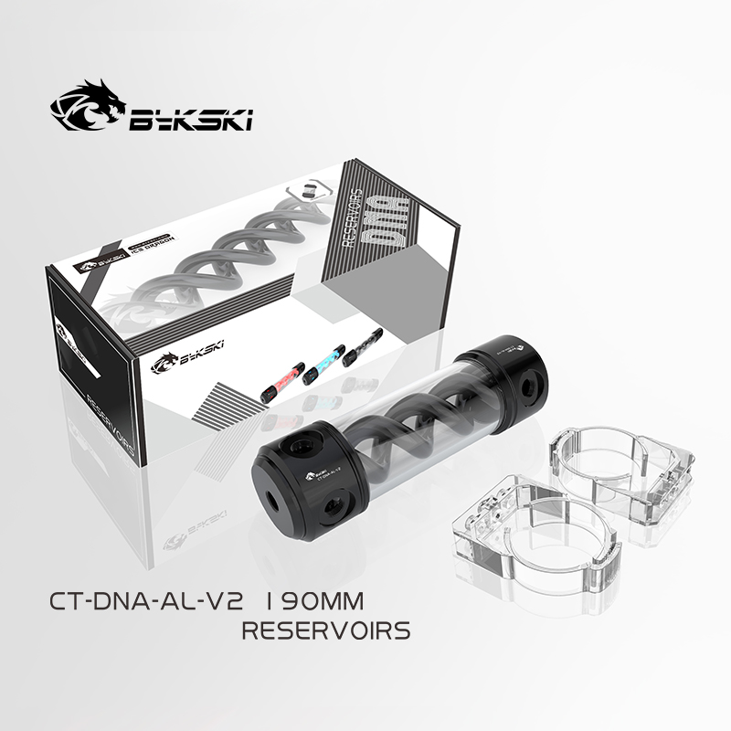 Bykski CT-DNA-AL-V2 T virus computer water tank DNA Cylindrical water tank 190/260MM