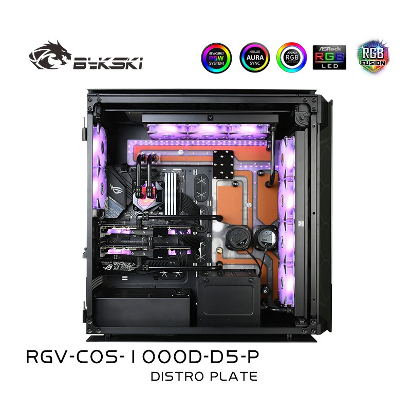Bykski RGV-COS-1000D-D5-P Water plate guide plate water cooled Corsair 1000D scheme