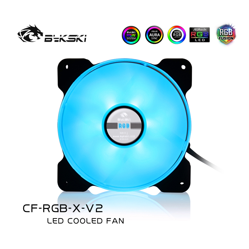 Bykski CF-RGB-X-V2 LED Glare12CM High air volume computer silent aperture cooling fan