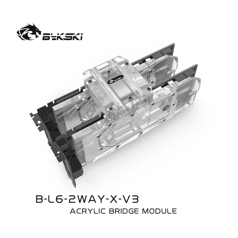 Bykski B-L6-2WAY-X-V3 BRIDGE MODULE  Transparent Connect multiple graphics cards