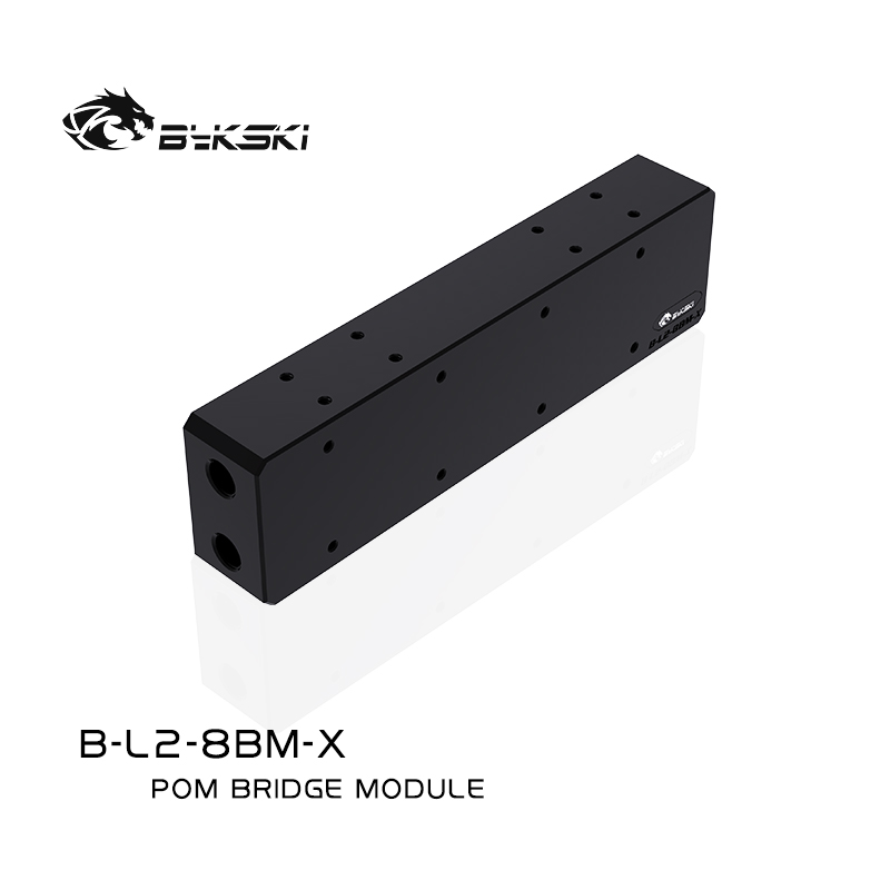 Bykski B-L2-8BM-X server bridge module with eight graphics cards in parallel with square heads