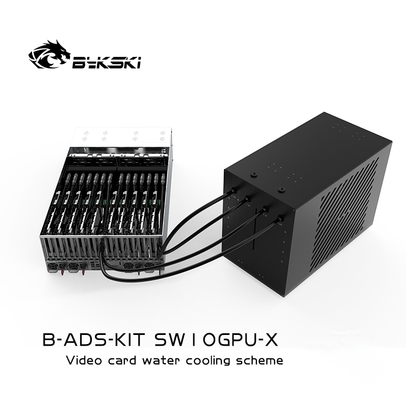 Bykski external 8 card 10 card graphics card water cooling solution server cloud computing 3647/4189/4677/SP5