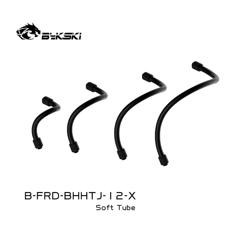 Bykski B-FRD-BHHTJ-12-X integrated quick connect black water pipe hose, high-temperature resistant, anti bending, and rotatable
