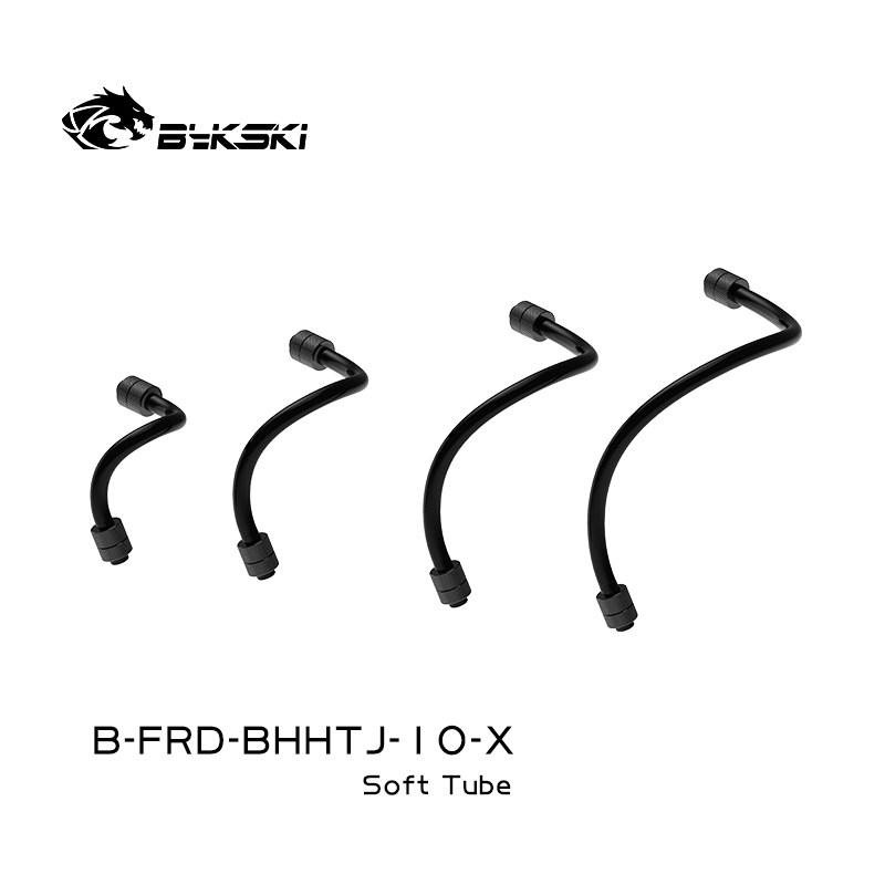 Bykski B-FRD-BHHTJ-10-X integrated quick connect black water pipe hose, high-temperature resistant, anti bending, and rotatable