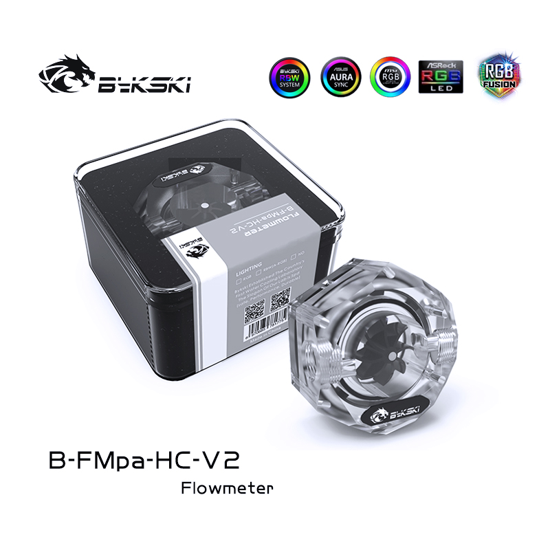 Bykski B-FMpa-HC-V2 Boutique Hexagonal transparent acrylic flow meter Flow meter