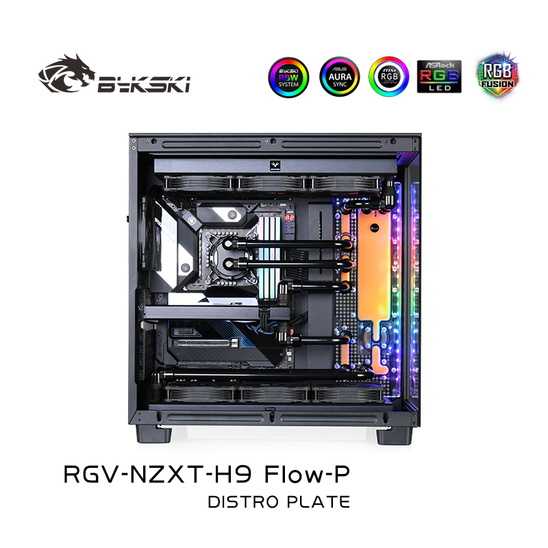 Bykski RGV-NZXT-H9 Flow-P Enjie H9 Flow Waterway Plate Guide Plate Scheme