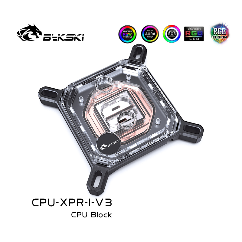 Bykski CPU-XPR-I/M-V3 CPU Water cooler Intel /AMD platform 0.08 channel overclocked