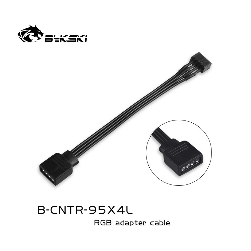 Bykski B-CNTR-95X4L Adapter to RGB to ASUS AURA line MSI 12V motherboard synchronization