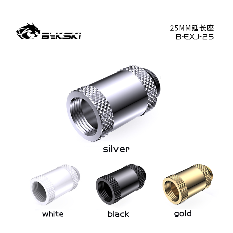 Bykski B-EXJ-25 Fine Diamond Pattern 25MM Extension G1/4 Thread Female Thread Extension