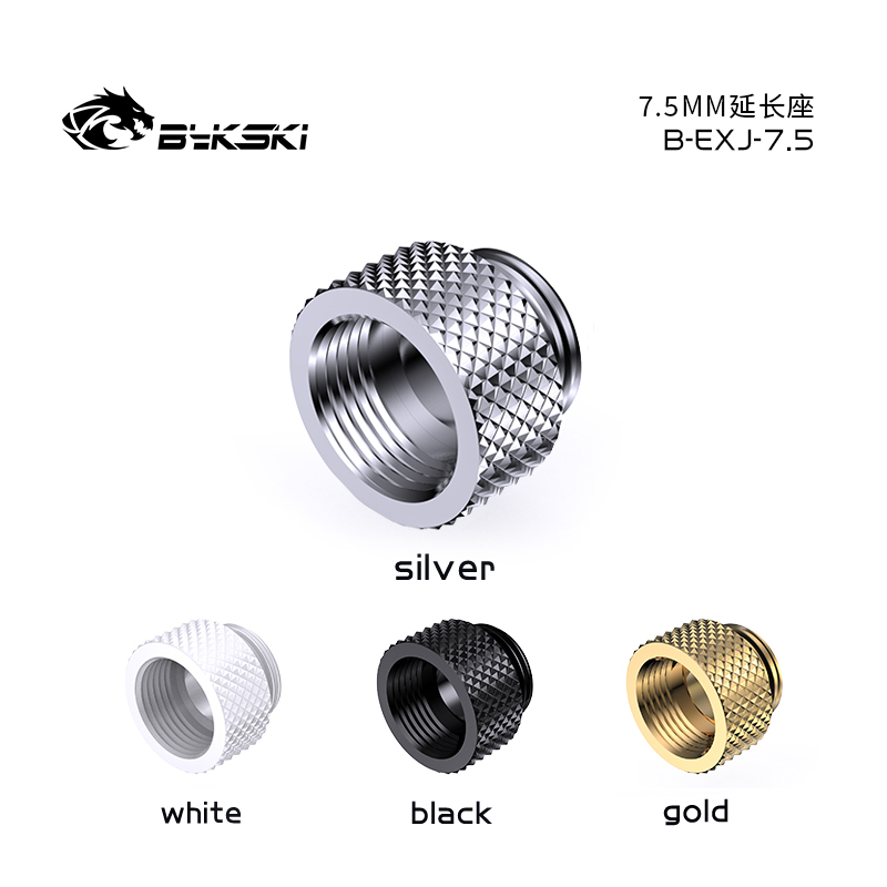 Bykski B-EXJ-7.5 Fine Diamond Pattern 7.5MM Extension G1/4 Thread Internal Thread