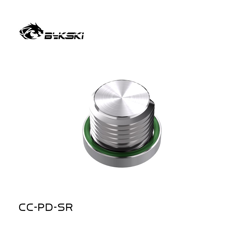 Bykski CC-PD-SR 304 stainless steel plug with EPDM sealing ring at the inner hexagon