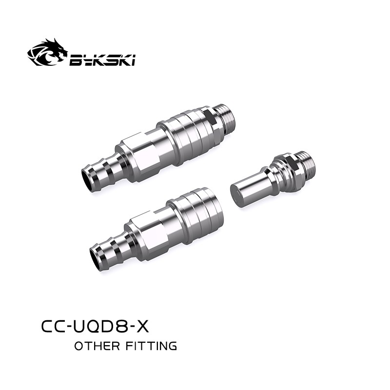 Bykski CC-UQD8-X stainless steel water stop valve quick release server data center liquid cooled quick connector