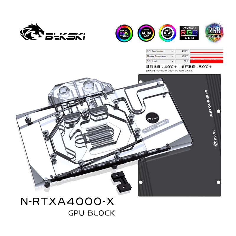 Bykski N-RTXA4000-X GPU BLOCKS Leadtek RTXA4000
