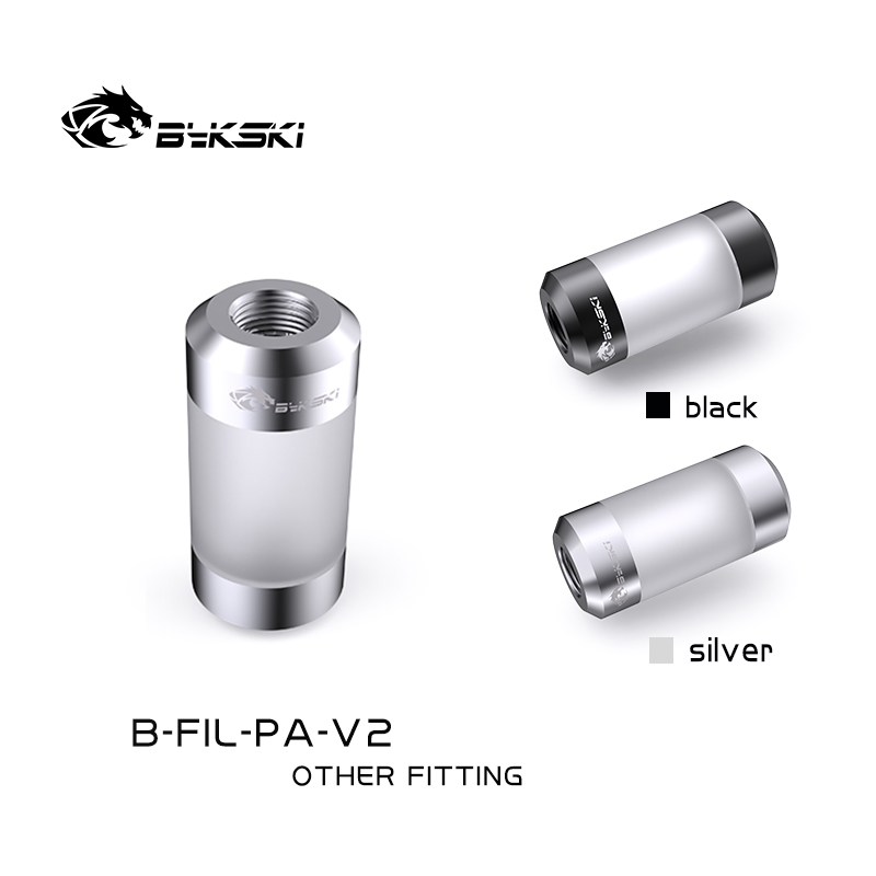 Bykski B-FIL-PA-V2 Water cooling filter acrylic double internal tooth DIY connector G1/4 thread