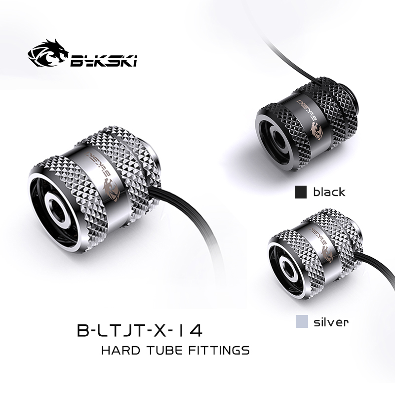 Bykski B-LTJT-X 14mm fine diamond pattern RGB hard tube screw head G1/4 thread 4 layers dense
