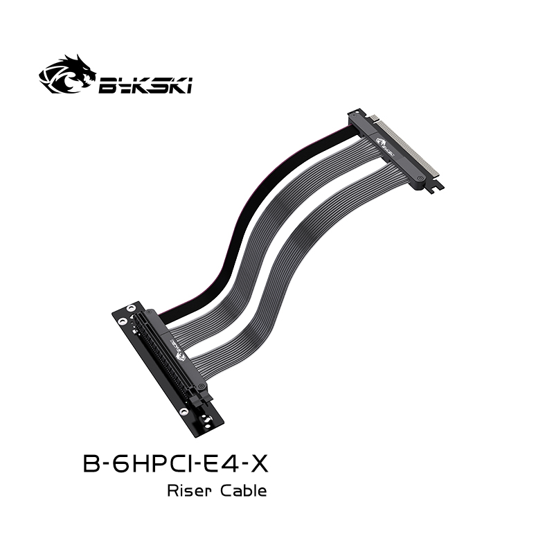 Bykski B-6HPCI-E4-X Video card extension cable 90 ° vertical plug cable PCI-E4.0 16X full speed