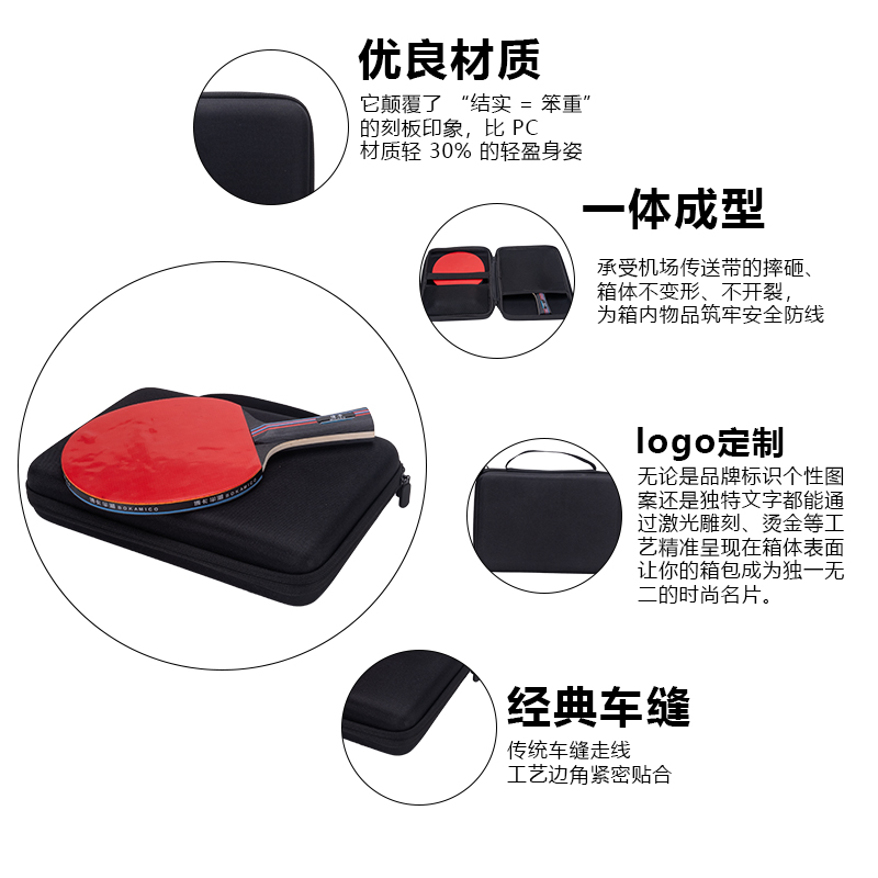 Custom EVA Table Tennis Paddle Case – Protective EVA Carrying Case for Rackets