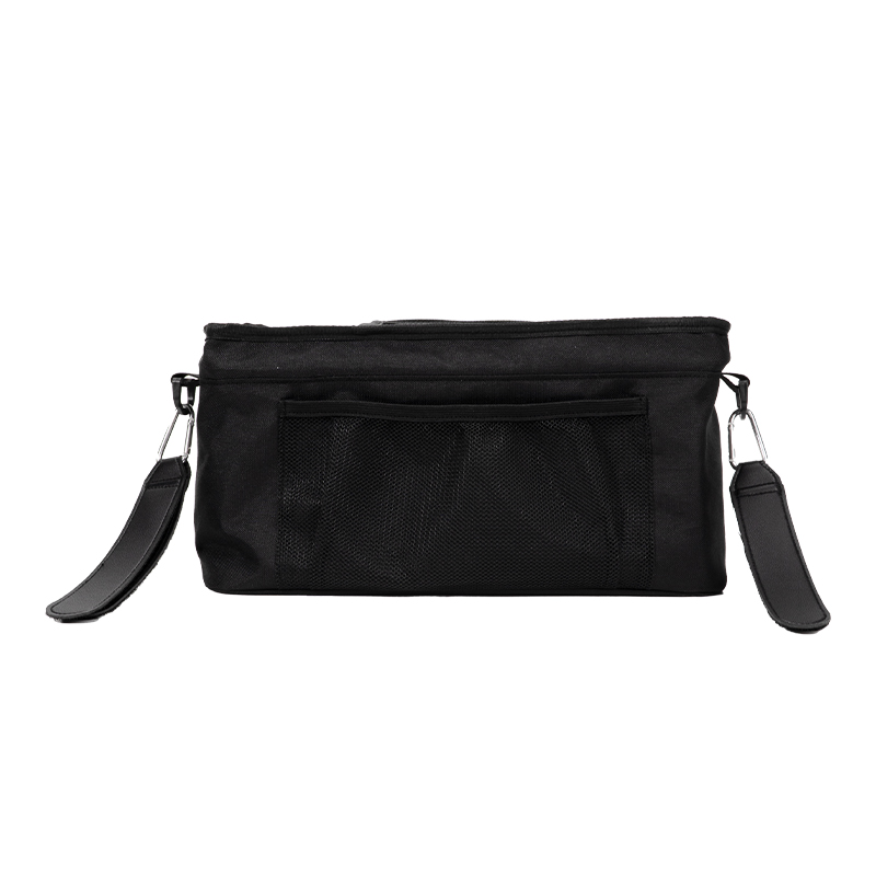 Multifunctional Baby Stroller Organizer Bag with Insulated Compartments and Shoulder Strap