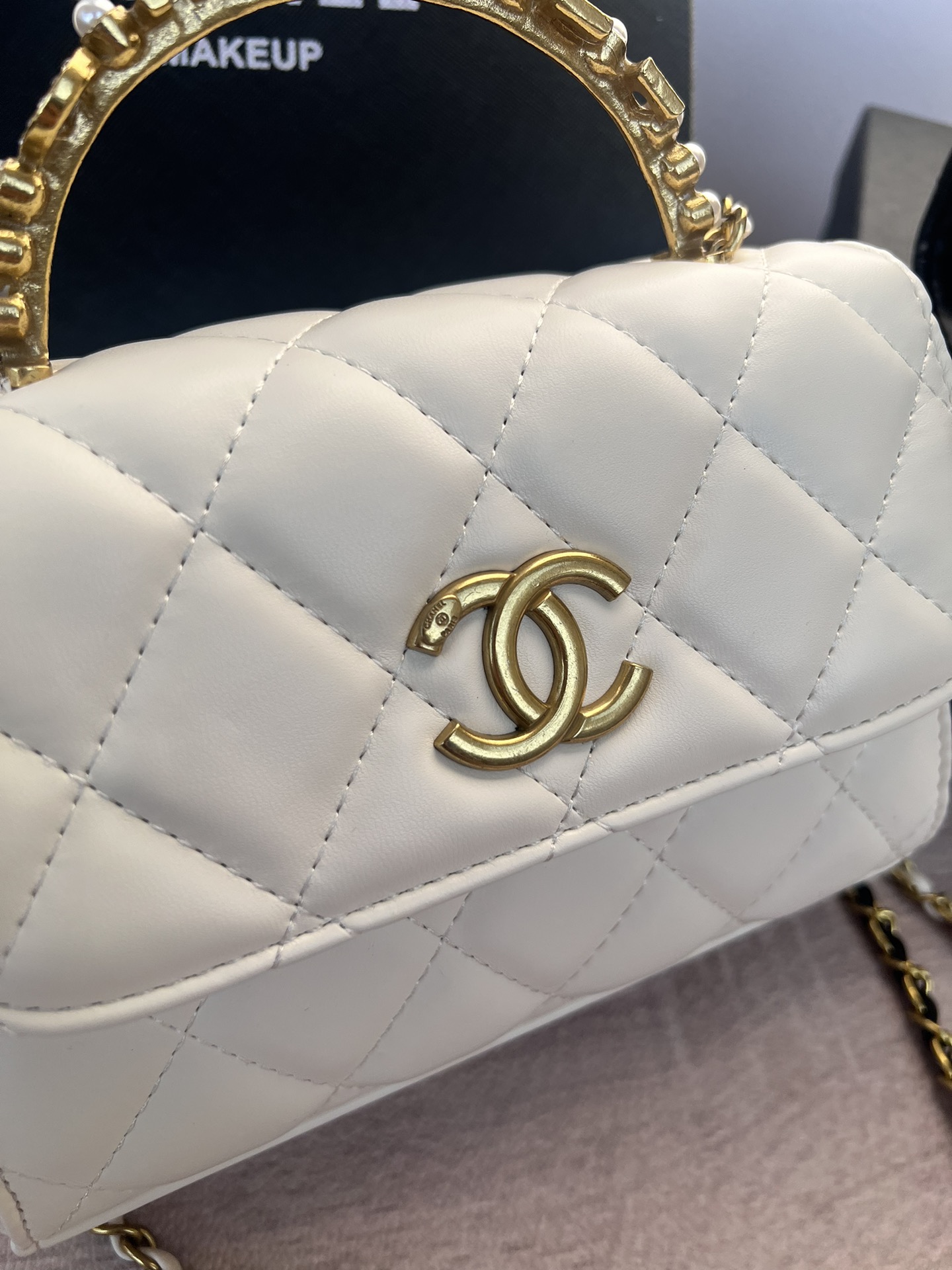 chanel bag white color