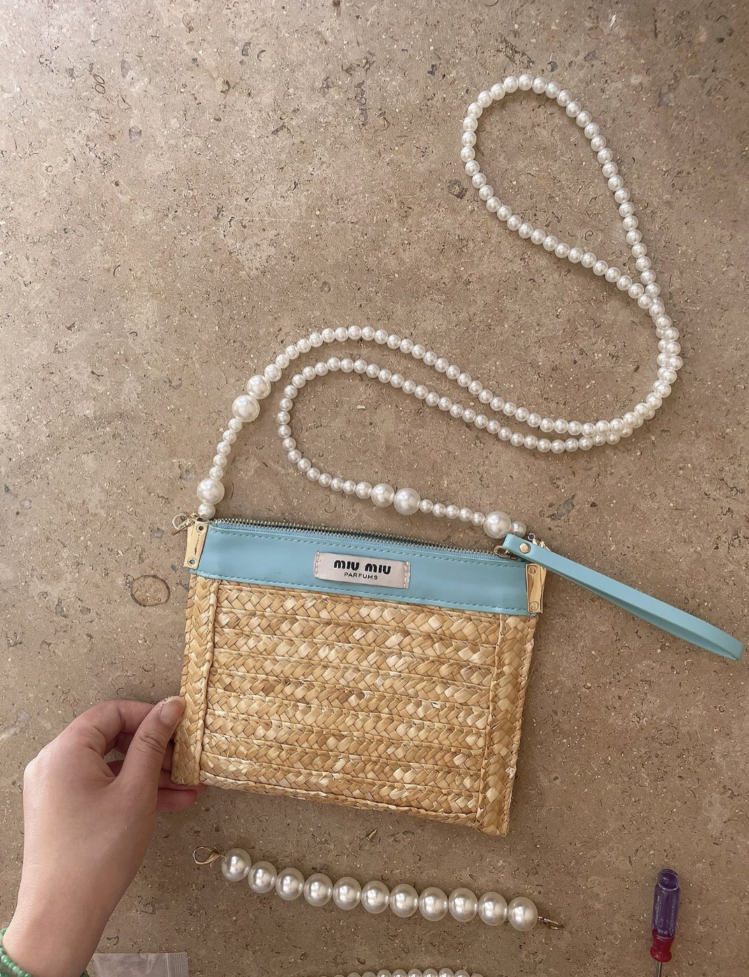 miumiu small makeup bag
