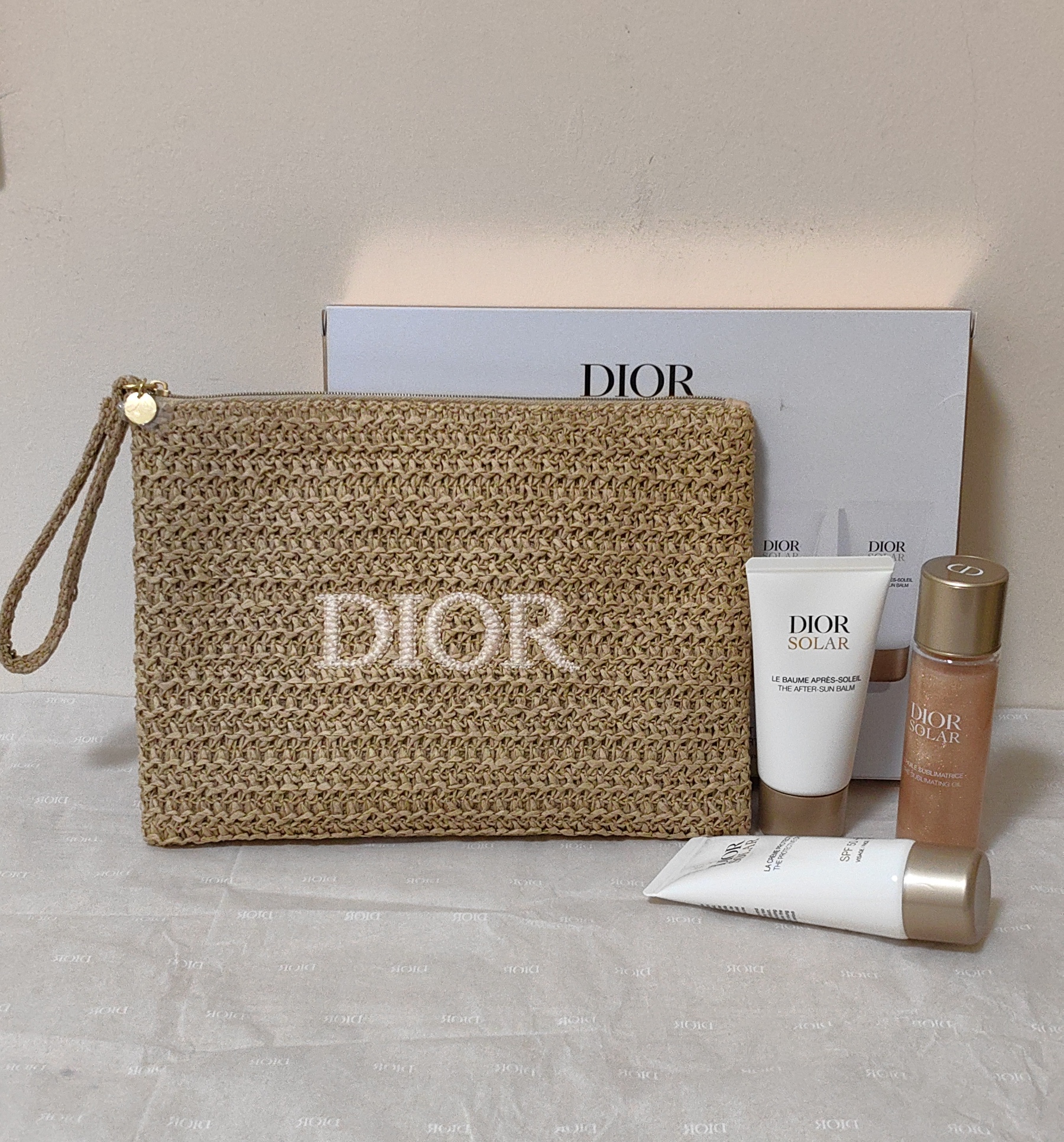 Dior makeup bag