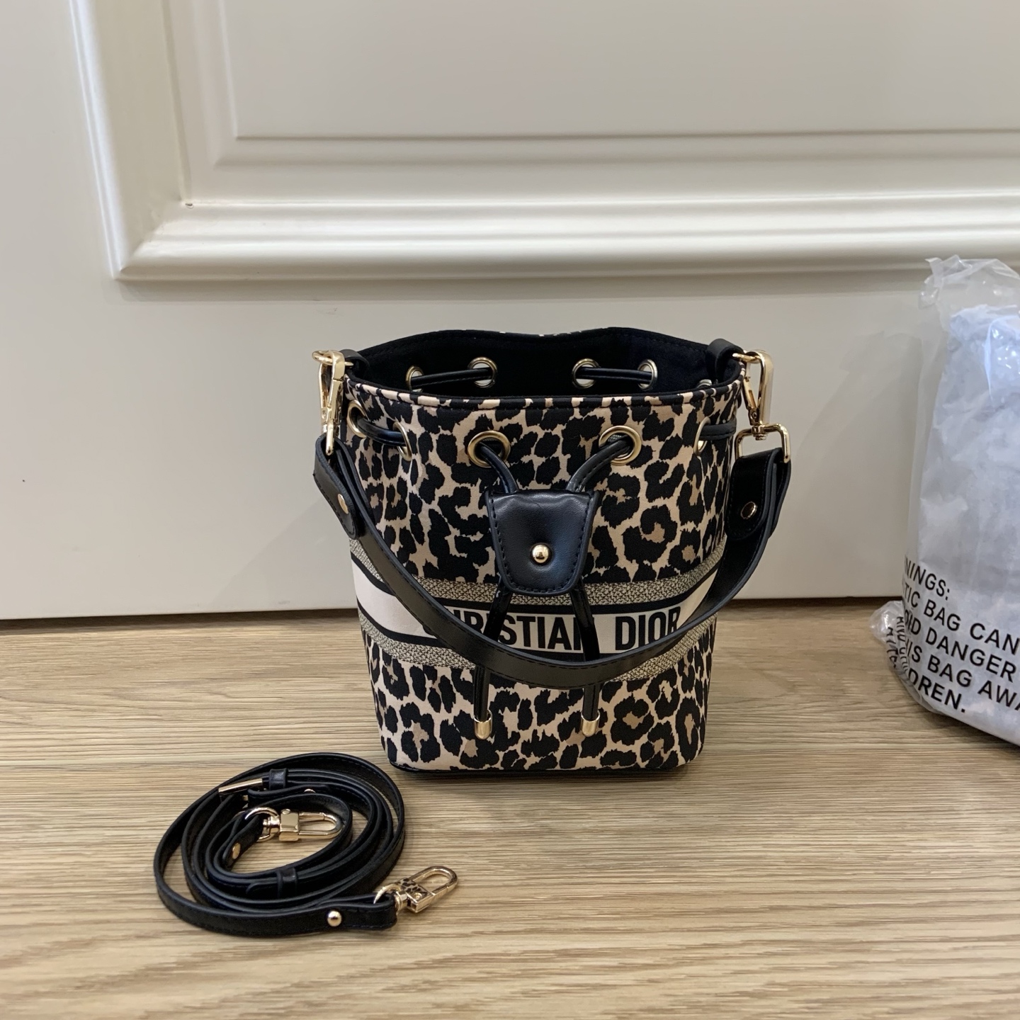 dior leopard print bag
