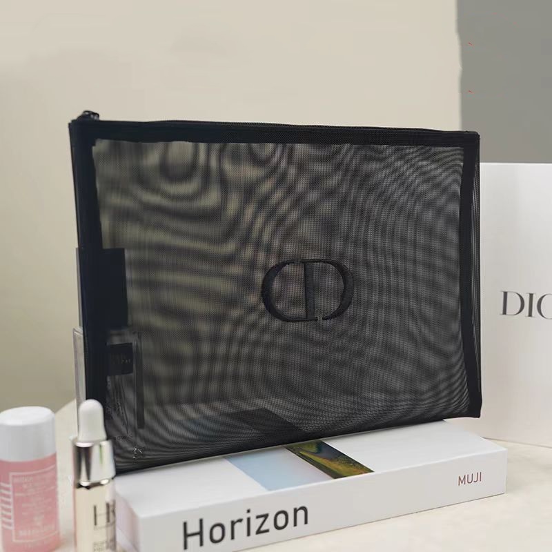 dior black makeup bag