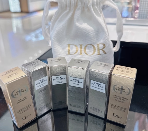 orignal: Dior Flower Secret, Nectar Sample, Travel Set, Portable Cleansing Essence, Water Cream, Small Pink Diamond Night Cream