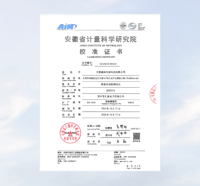 Fundation of Quality Assurance: Focusens Measuring Instruments and Meters Annual Calibration Accomplished By end of October