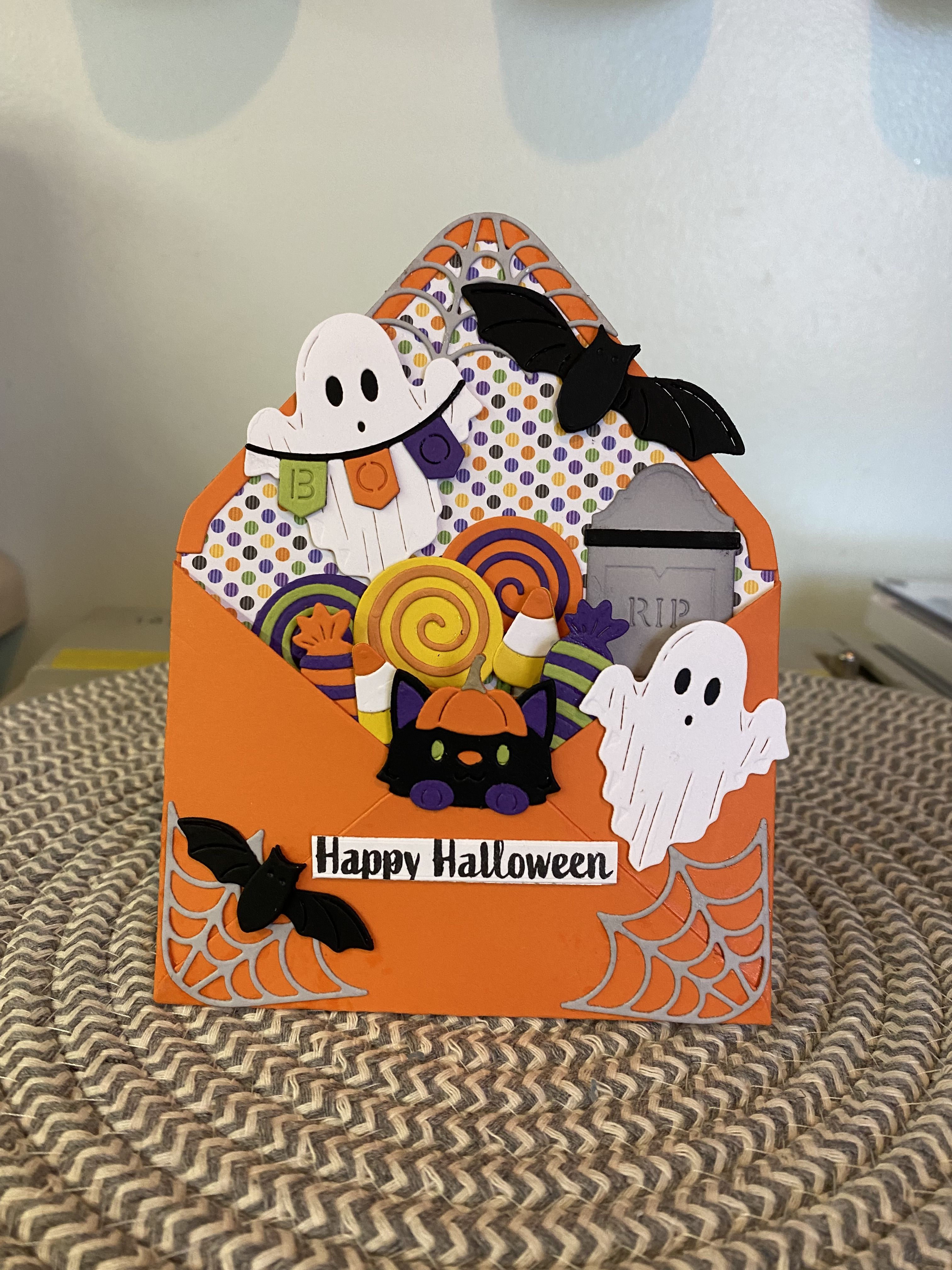 Hauntingly Magical Tree and Castle Pop-Up 3D Halloween Card