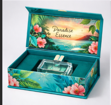Luxury  Foldable Cardboard Packaging Custom Perfume Fragrance Bottles Packing Foldable Magnetic Cardboard Closure  Flat Rigid Perfume Paper box