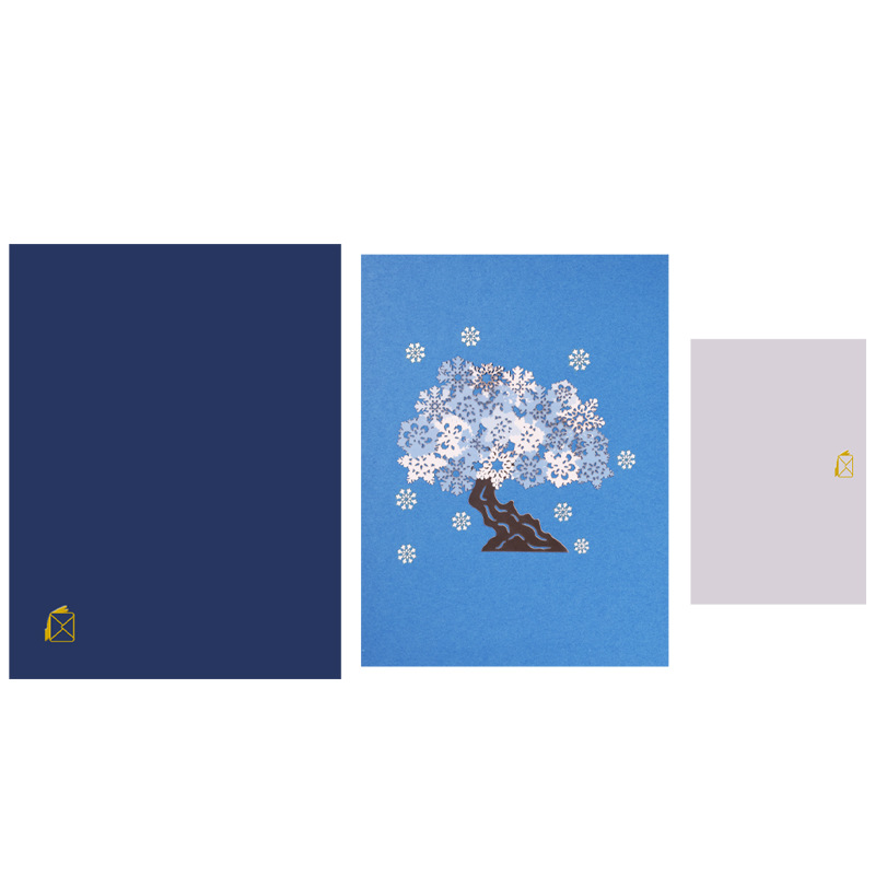 Interactive Magical Snowflake Winter Snowman Christmas Tree Jesus Santa Claus Religious Pop Up 3d Paper Christmas Greeting Card