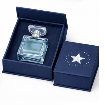 Luxury  Foldable Cardboard Packaging Custom Perfume Fragrance Bottles Packing Foldable Magnetic Cardboard Closure  Flat Rigid Perfume Paper box