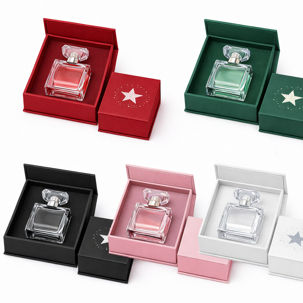 Luxury Multi-Color Perfume Magnetic Gift Box Set Custom Rigid Packaging