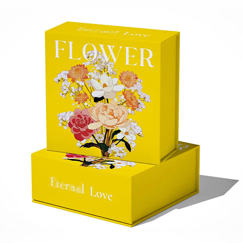 Elegant Floral Luxury Custom Perfume Fragrance Bottles Packing Foldable Magnetic Cardboard Closure  Flat Rigid Perfume Paper box