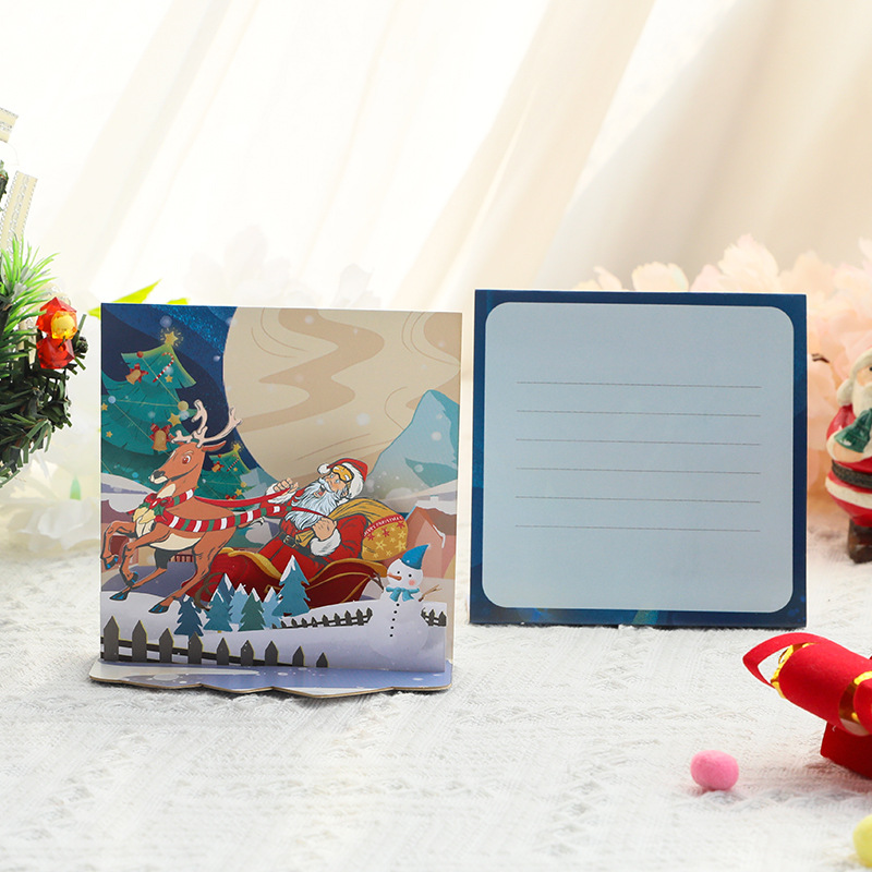 Interactive Magical Frosty Snowman Christmas Tree Jesus Santa Claus Religious Jolly Pop Up 3d Paper Christmas Greeting Card