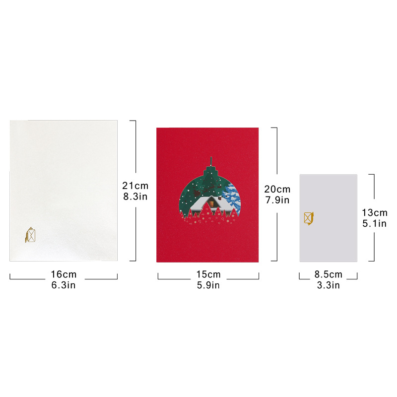 Interactive Magical Light & Music Snowman Christmas Tree Santa Claus Pop Up 3d Paper Christmas Greeting Card