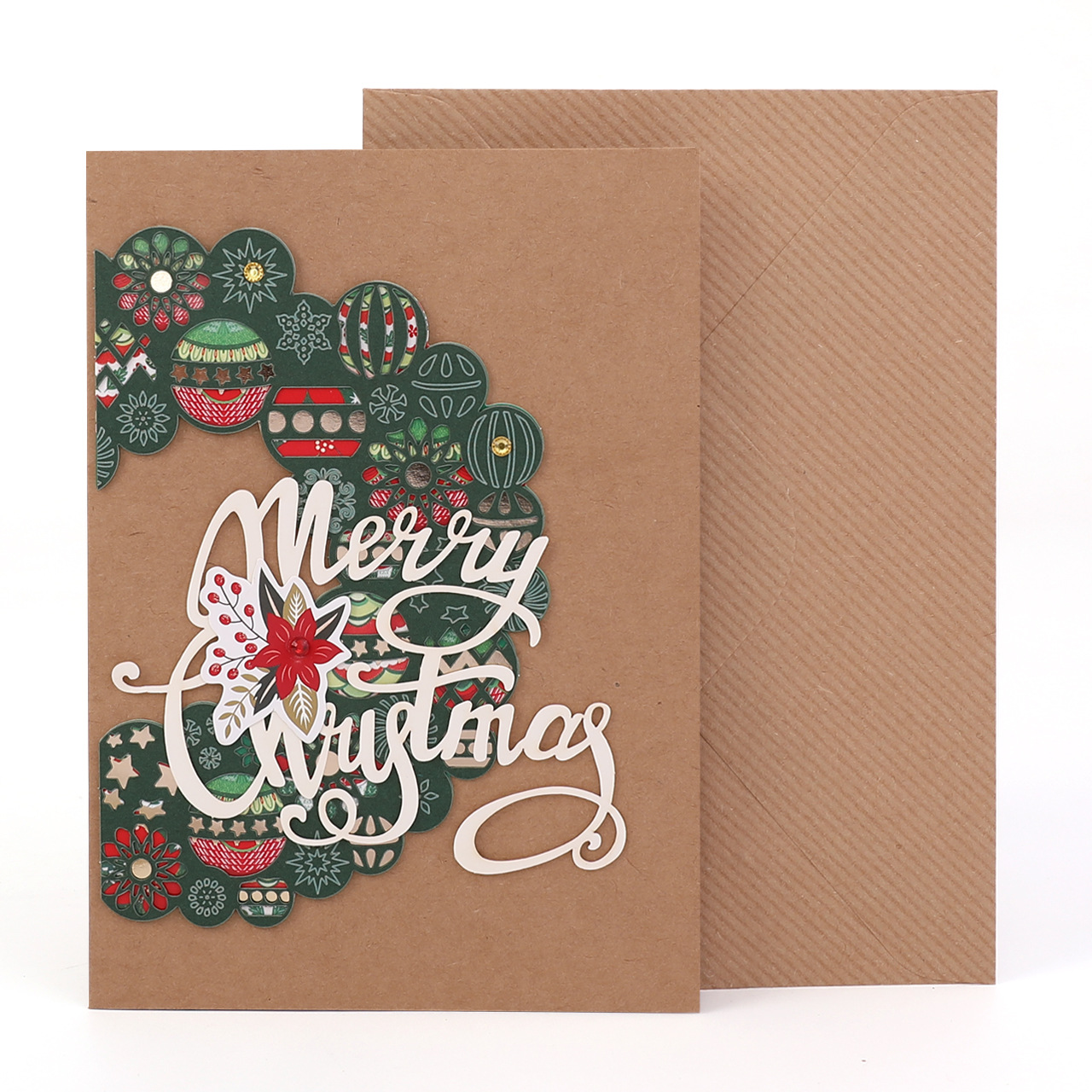 Interactive Magical Snowman Christmas Tree Jesus Santa Claus Religious Kraft Paper Pop Up 3d Paper Christmas Greeting Card