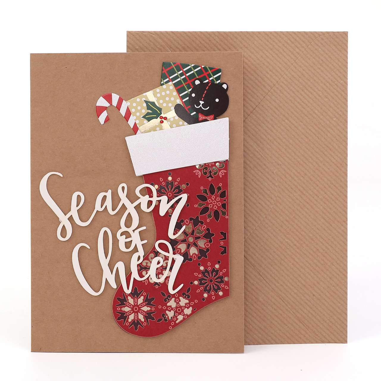 Interactive Magical Snowman Christmas Tree Jesus Santa Claus Religious Kraft Paper Pop Up 3d Paper Christmas Greeting Card