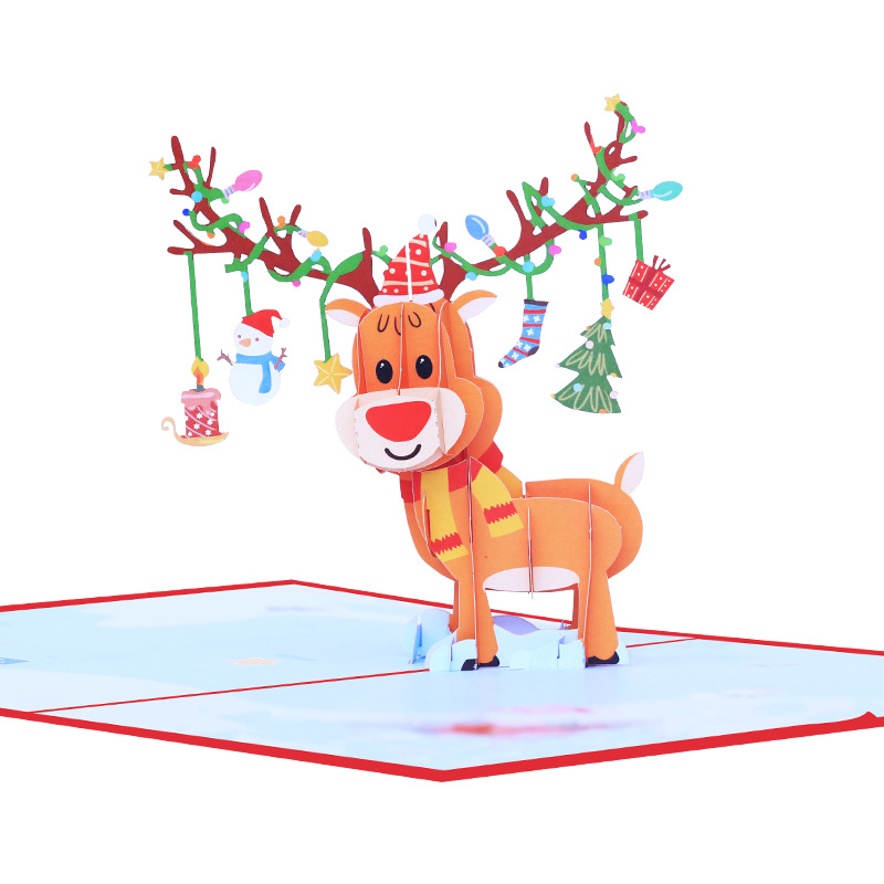 Interactive Magical Snowman Christmas Tree Jesus Santa Claus Religious Activities Pop Up 3d Paper Christmas Greeting Card