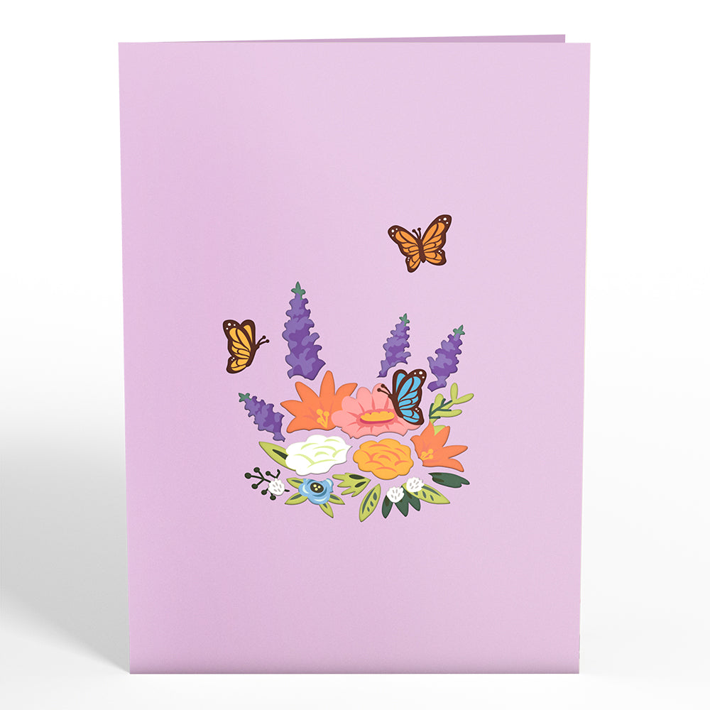 Flower Basket Pop-Up 3D Pop-Up Greeting Card