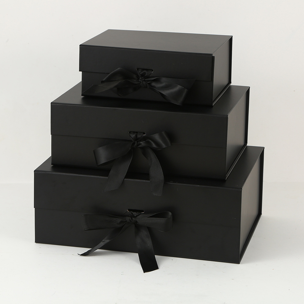 Luxury Custom Yellow Ribbon Perfume Fragrance Bottles Packing Foldable Magnetic Cardboard Closure  Flat Rigid Perfume Paper box