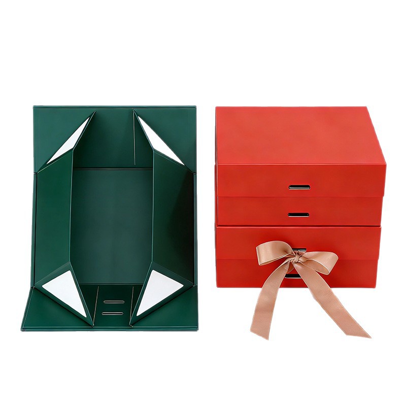 Luxury Custom Ribbon Perfume Fragrance Bottles Packing Foldable Magnetic Cardboard Closure  Flat Rigid Perfume Paper box