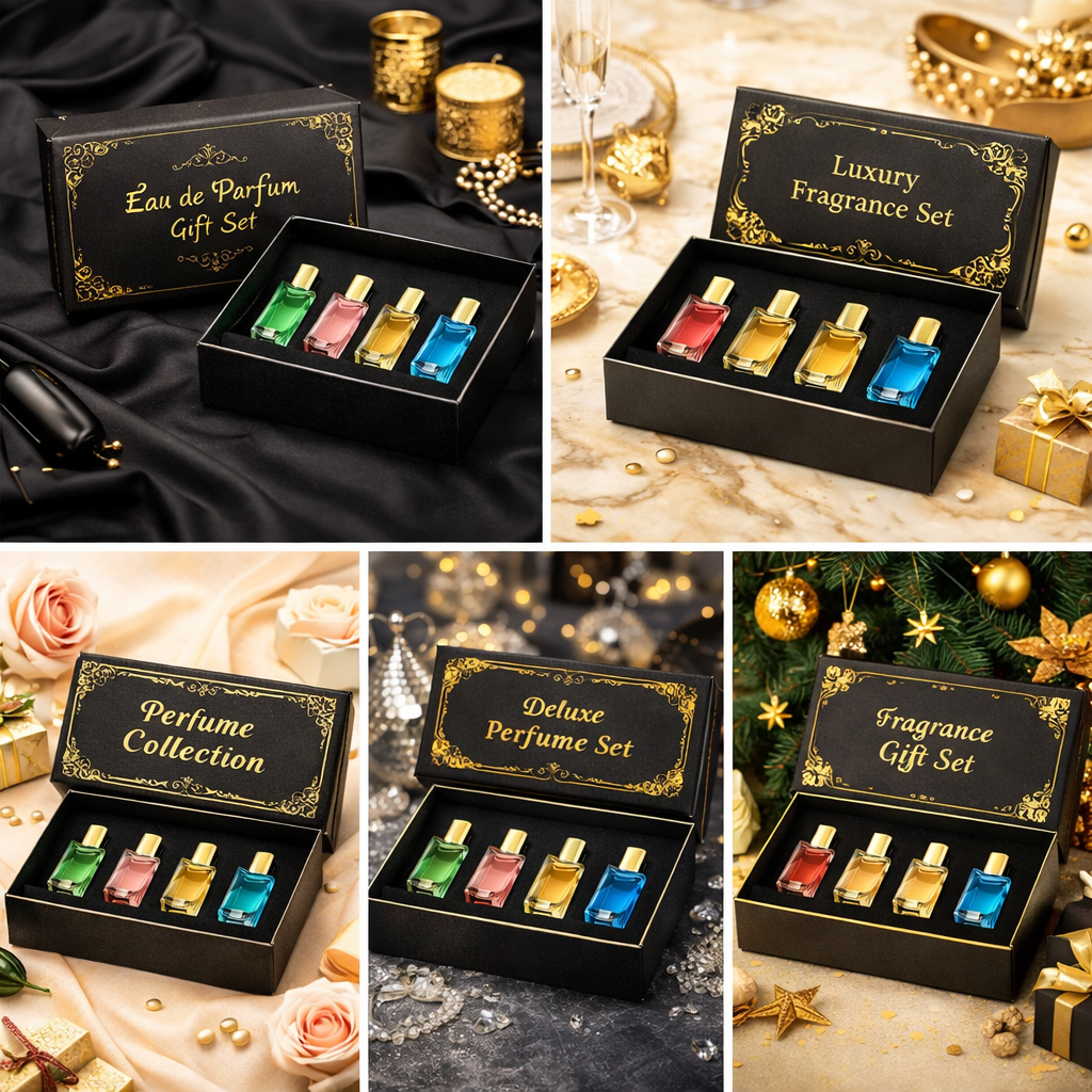 Luxury Custom Magnetic Perfume Paper Packaging Box for Fragrance Gift Set