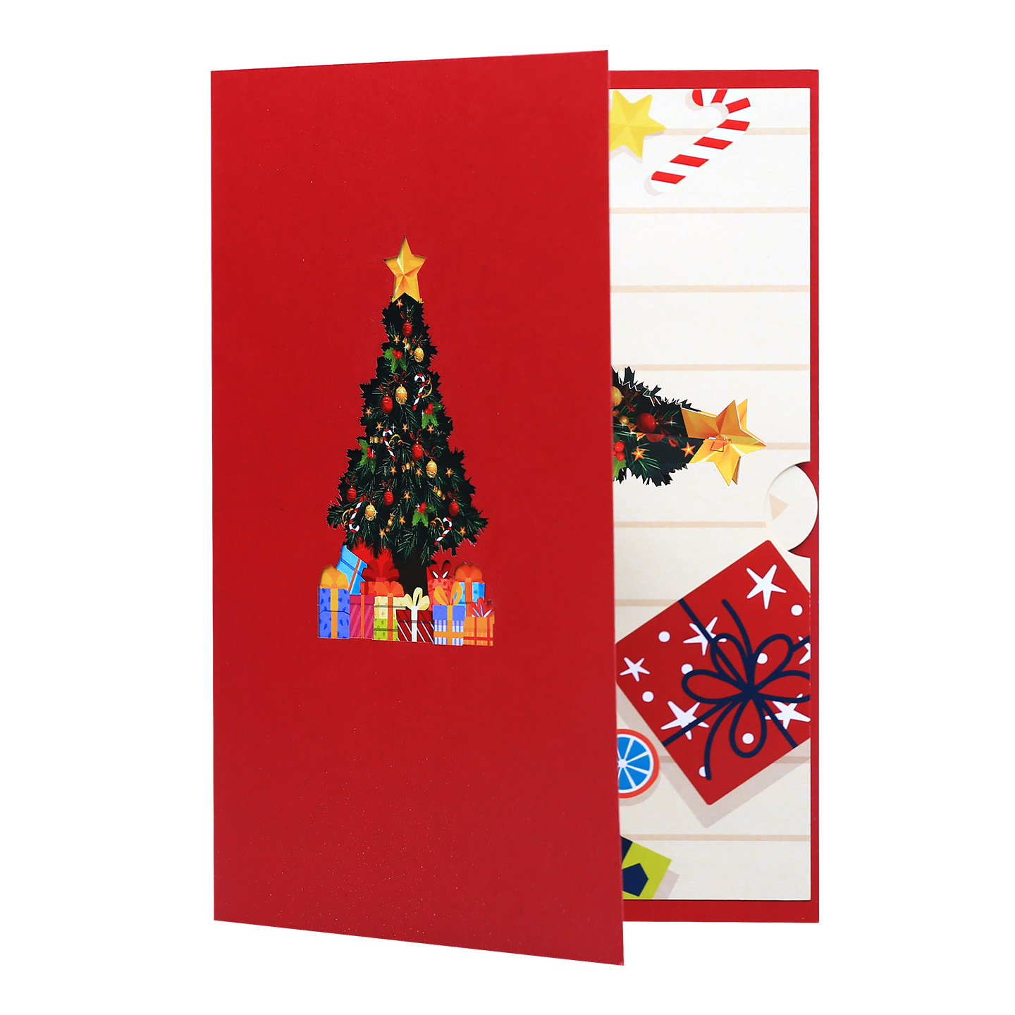 Interactive Magical Snowman Christmas Tree gift box Jesus Santa Claus Religious Pop Up 3d Paper Christmas Greeting Card