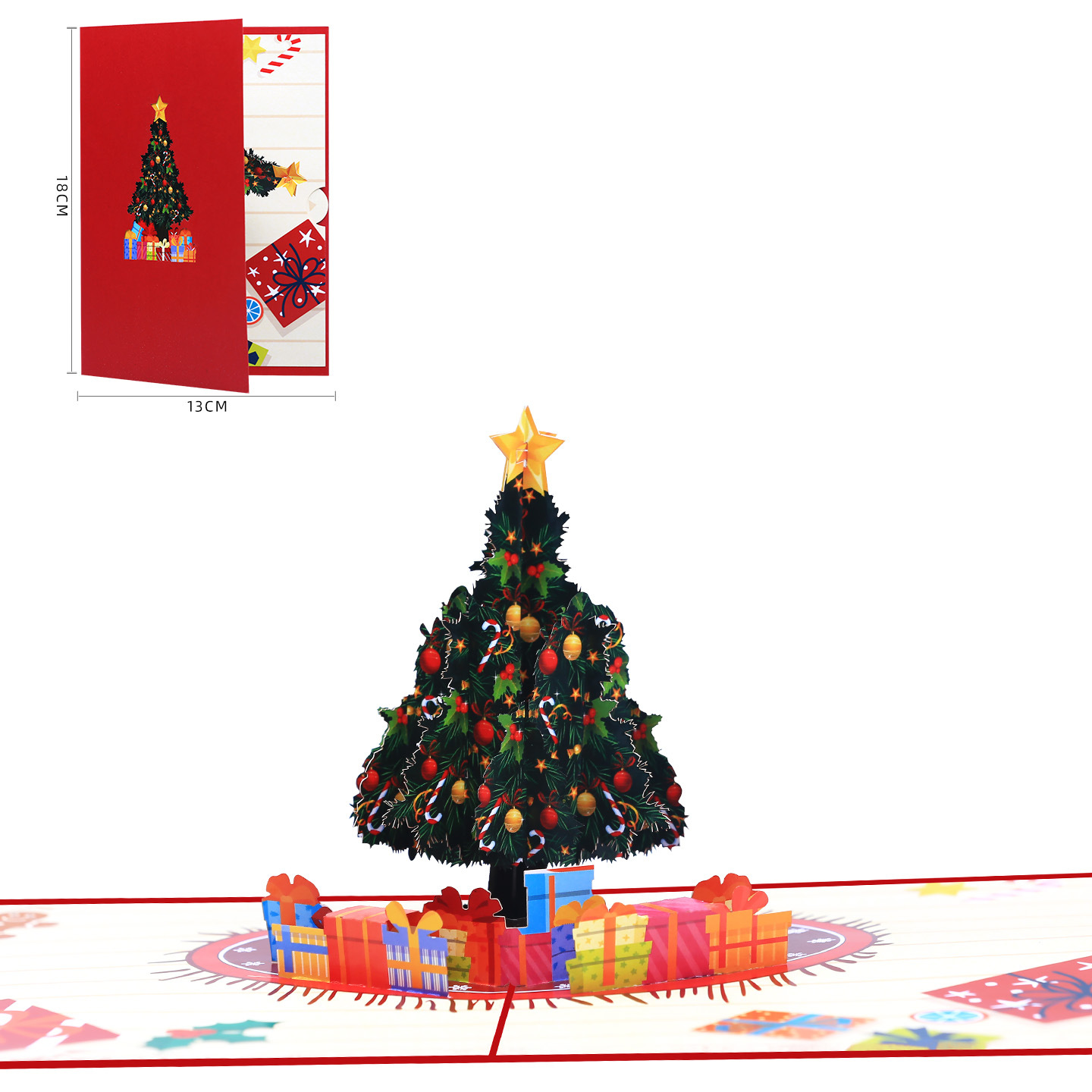 Interactive Magical Snowman Christmas Tree gift box Jesus Santa Claus Religious Pop Up 3d Paper Christmas Greeting Card
