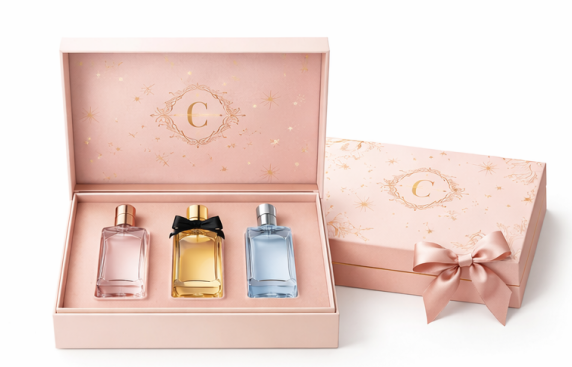 Black Luxury Custom Perfume Fragrance Bottles Packing Foldable Magnetic Cardboard Closure  Flat Rigid Perfume Paper box